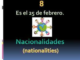 Nacionalidades