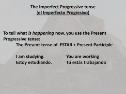 Imperfect Progressive tense