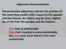 Demonstratiave Adjectives