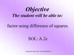 Difference of Squares - 2