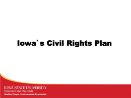 Iowa s Civil Rights Plan