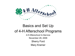 Afterschool Basics Presentation