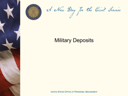 Military Deposits.ppt