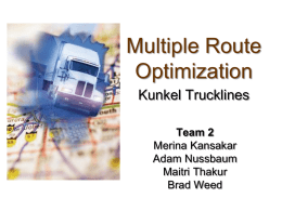 Supply Chain Management: Multiple Route Optimization