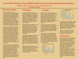 Out-of-Field Teaching in Iowa's Middle School Family and Consumer Sciences Programs