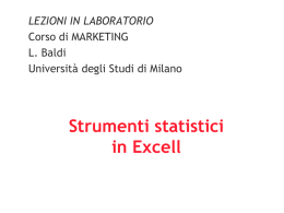 La statistica con Excel