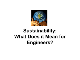 Sustainability – What Does It Mean for Engineers.ppt