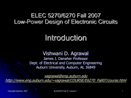 Lecture 1: Introduction