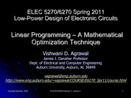 Lecture 4: Linear Programming