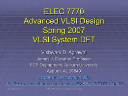 Lecture 4: VLSI System DFT