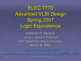Lecture 7: Logic Equivalence