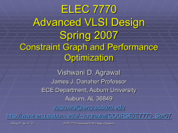 Lecture 20: Constraint Graph and Performance Optimization