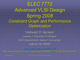 Lecture 10: Constraint Graph and Performance Optimization