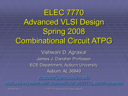 Lecture 15: Combinational Circuit ATPG