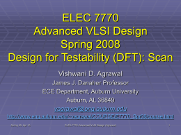 Lecture 16: Design for Testability (DFT): Scan