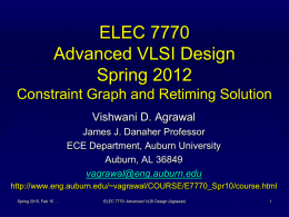 Lecture 7: Constraint Graph and Retiming Solution
