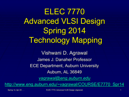 Lecture 16: Technology Mapping