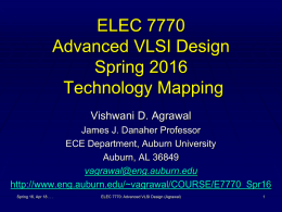 Lecture 15: Technology Mapping