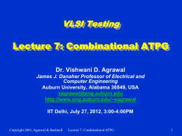 Lecture 7: Combinational ATPG