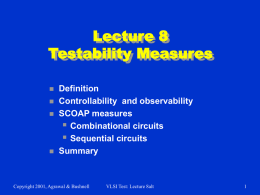 Lecture 8: Testability Measures