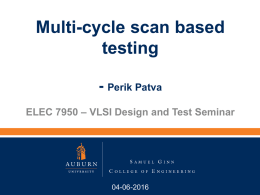 Multi-Cycle Scan Based Testing