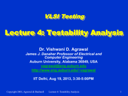 Lecture 4: Testability Analysis
