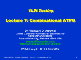 Lecture 7: Combinational ATPG