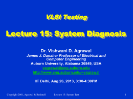 Lectures 15: System Diagnosis