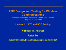 Lecture 11: ATE and SOC testing