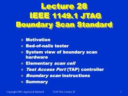 Lecture 28: IEEE 1149.1 Boundary Scan Standard (powerpoint, 32 slides)