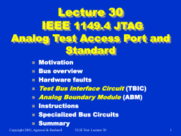 Lecture 30: IEEE 1149.4 Analog Bus Standard (powerpoint, 34 slides)