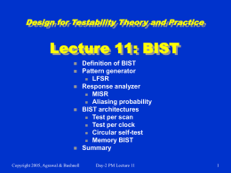 Lecture11: BIST