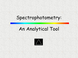 SPECTROPHOTOMETRY: AN ANALYTICAL TOOL