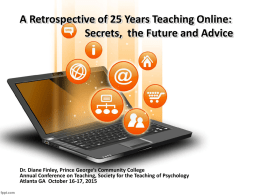 ACT Conference: A Retrospective of 25 Years Teaching Online