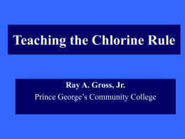 The Chlorine Rule: