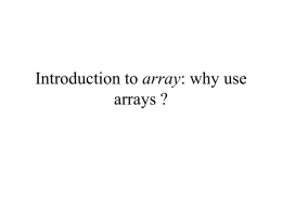 Introduction to arra..