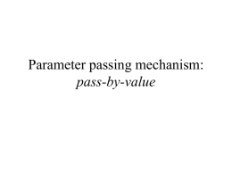 Parameter passing me..