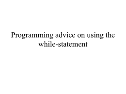 Programming advice o..