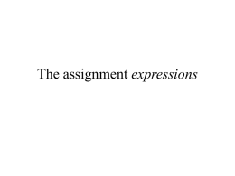 The assignment expre..