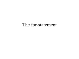 The for-statement.ppt