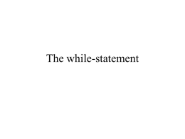 The while-statement.ppt