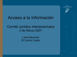 Inter-American Juridical Committee, March 2007, (Spanish PowerPoint)