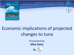 12 Economic implications of projected changes to tuna