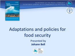 15 Adaptations and policies for food security