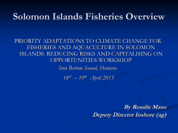 01.1 Solomon Islands Fisheries Overview
