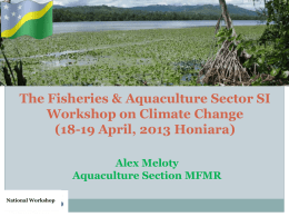 01.2  Solomon Islands Aquaculture Overview