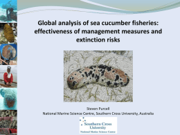 day 2   07 ip6 global synopsis sea cucumber fisheries purcell