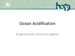 Day 3   Ocean Acidification   Programmatic and cross agency
