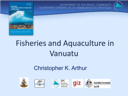 01. Fisheries and Aquaculture in Vanuatu