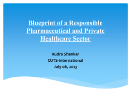 Blueprint of a Responsible Pharmaceutical and Private Healthcare Sector